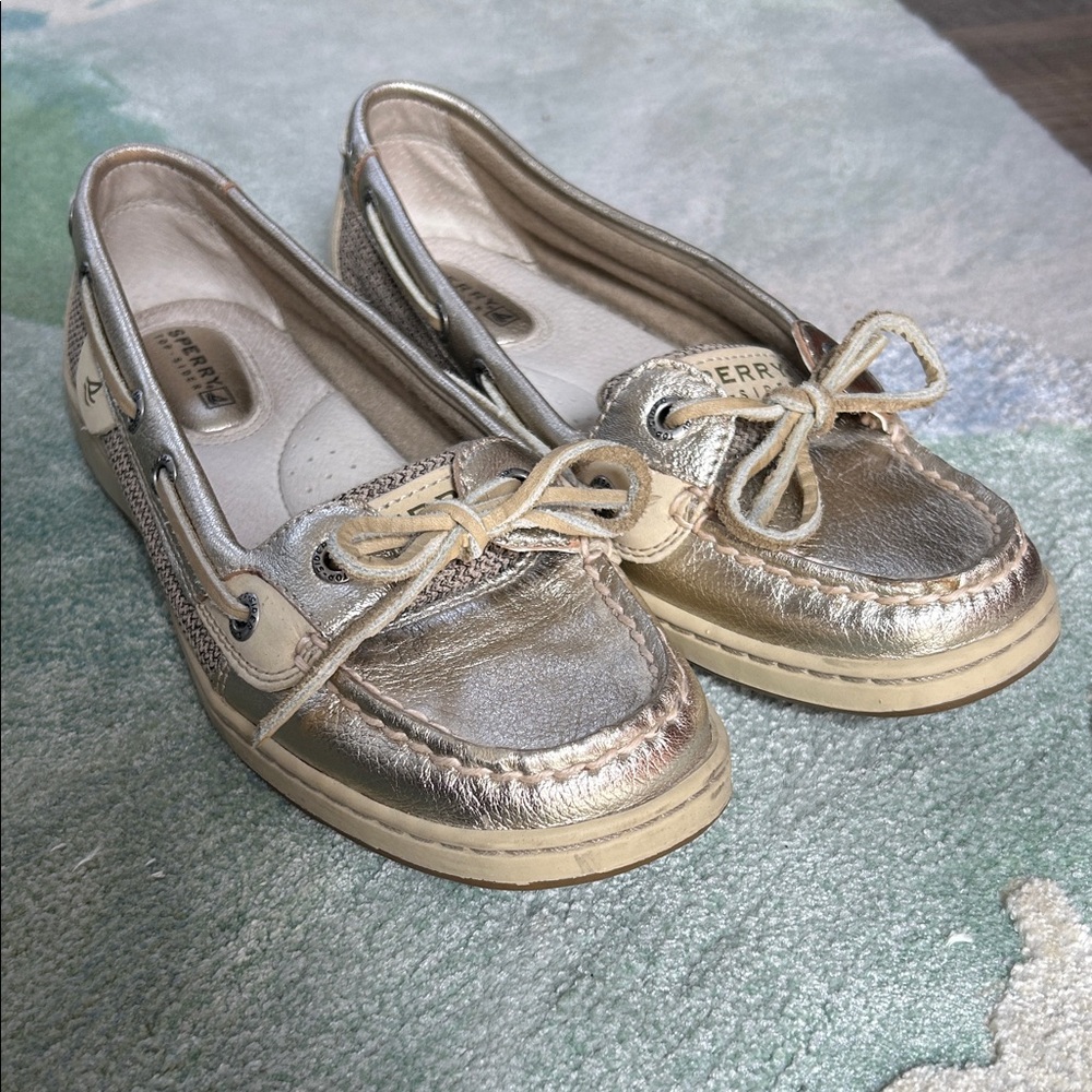 Sperry Like New Gold Angelfish 1 Eye Boat Shoe Size 6